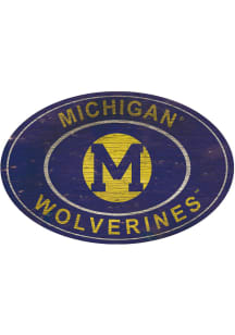 Michigan Wolverines 46 Inch Heritage Oval Sign