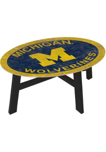 Michigan Wolverines Team Color Logo Blue Coffee Table