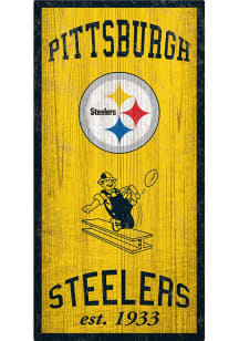Pittsburgh Steelers 6X12 Heritage Logos Sign