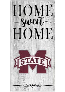 Mississippi State Bulldogs Home Sweet Home Whitewashed Sign
