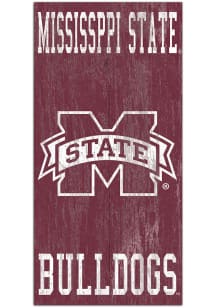 Mississippi State Bulldogs Heritage Logo 6x12 Sign