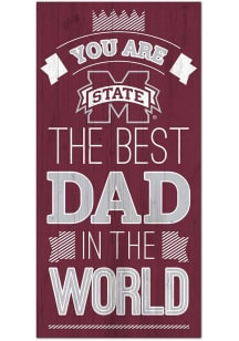 Mississippi State Bulldogs Best Dad in the World Sign