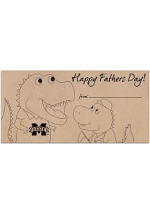 Mississippi State Bulldogs Fathers Day Coloring Sign