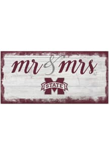 Mississippi State Bulldogs Script Mr and Mrs Sign