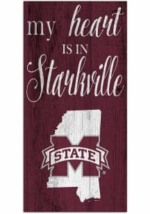 Mississippi State Bulldogs My Heart State Sign