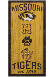 Missouri Tigers 6X12 Heritage Logos Sign
