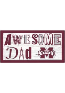 Mississippi State Bulldogs Awesome Dad Sign