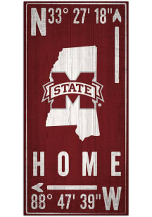 Mississippi State Bulldogs Coordinate Sign