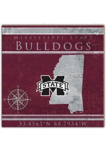 Mississippi State Bulldogs Coordinates Sign