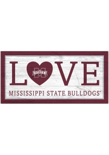 Mississippi State Bulldogs Love 6x12 Sign