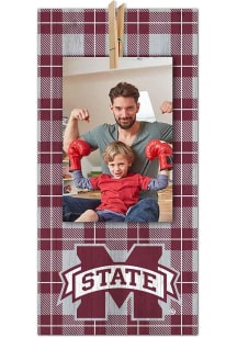 Mississippi State Bulldogs Plaid Clothespin Sign