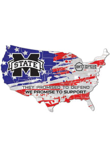 Mississippi State Bulldogs OHT USA Shape Cutout Sign