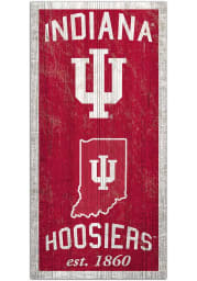 Indiana Hoosiers 6X12 Heritage Logos Sign