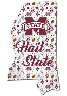 Mississippi State Bulldogs Floral State Sign