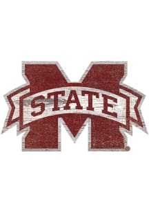 Mississippi State Bulldogs Team Logo 8 Inch Cutout Sign