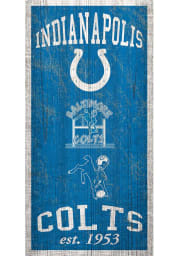 Indianapolis Colts 6X12 Heritage Logos Sign