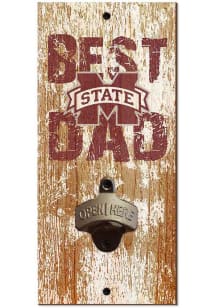 Mississippi State Bulldogs Best Dad Bottle Opener Sign
