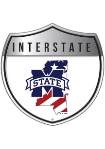 Mississippi State Bulldogs Patriotic Interstate Metal Sign