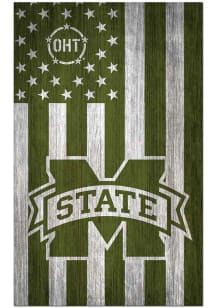 Mississippi State Bulldogs 11x19 OHT Military Flag Sign