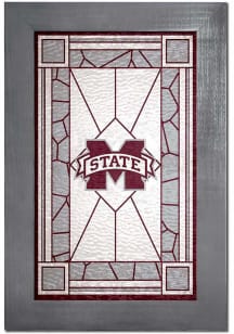Mississippi State Bulldogs Stained Glass Sign
