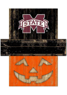 Mississippi State Bulldogs Pumpkin Head Sign