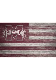 Mississippi State Bulldogs Distressed Flag Picture Frame