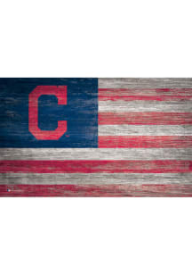 Cleveland Indians Distressed Flag 11x19 Sign