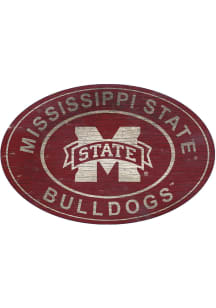 Mississippi State Bulldogs 46 Inch Heritage Oval Sign