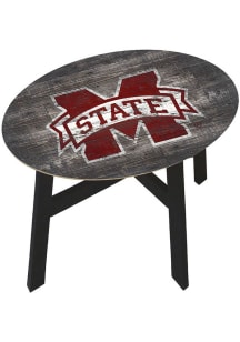 Mississippi State Bulldogs Logo Heritage Side Maroon End Table