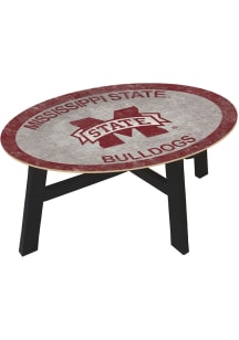 Mississippi State Bulldogs Team Color Logo Maroon Coffee Table