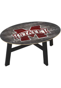 Mississippi State Bulldogs Distressed Wood Maroon Coffee Table