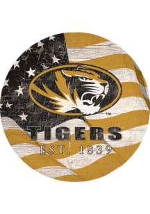 Missouri Tigers 24in Flag Circle Sign