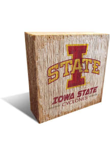 Iowa State Cyclones Team Logo Block Sign