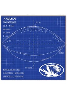 Missouri Tigers Ball Blueprint Sign