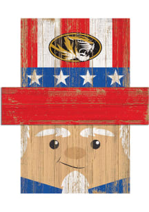 Missouri Tigers Patriotic Head 6x5 Sign