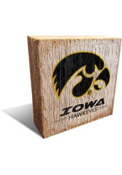 Iowa Hawkeyes Team Logo Block Sign