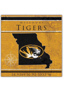 Missouri Tigers Coordinates Sign