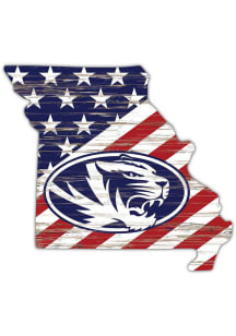 Missouri Tigers 12 Inch USA State Cutout Sign