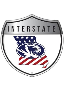 Missouri Tigers Patriotic Interstate Metal Sign