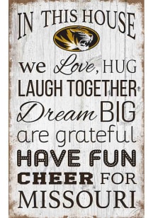 Missouri Tigers In This House 11x19 Sign