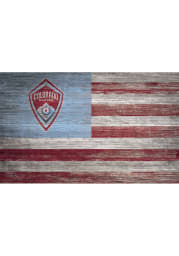 Colorado Rapids Distressed Flag 11x19 Sign