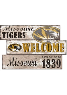 Missouri Tigers Welcome 3 Plank Sign