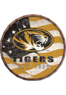 Missouri Tigers Flag 16 Inch Barrel Top Sign