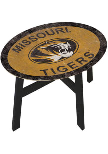 Missouri Tigers Distressed Side Black End Table