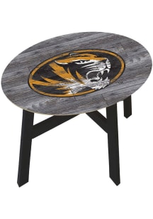 Missouri Tigers Logo Heritage Side Black End Table