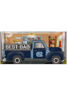 North Carolina Tar Heels Best Dad Truck Sign