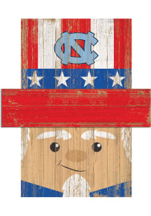 North Carolina Tar Heels Patriotic Head 6x5 Sign