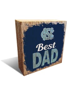 North Carolina Tar Heels Best Dad Block Sign
