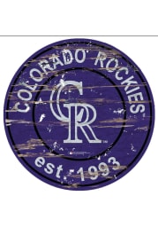 Colorado Rockies Established Date Circle 24 Inch Sign