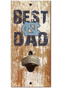 North Carolina Tar Heels Best Dad Bottle Opener Sign